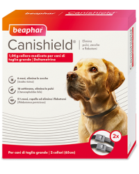 Beaphar Canishield Collare Antiparassitario per Cane Taglia Grande da 65 cm Confezione da 2 collari